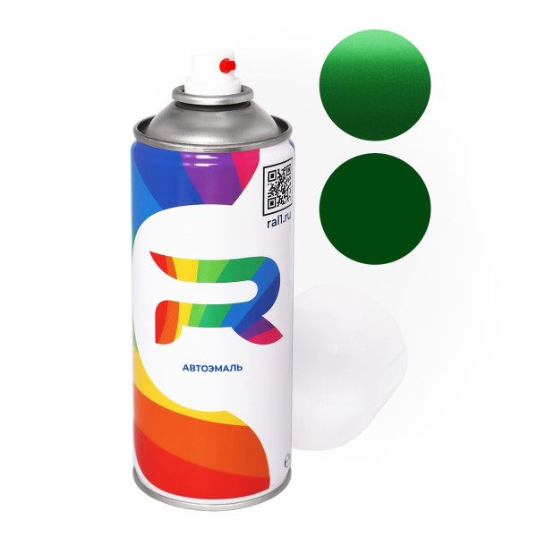 Автоэмаль аэрозольная Man-Buessing FS43IY354, IY354 - Metallic Green (Базовая краска, Перламутровый металлик двухслойный, Зеленый) баллон 520 мл.