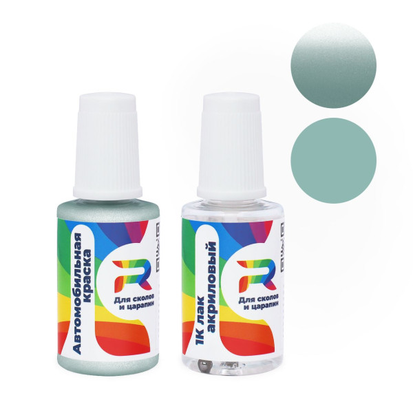 Подкраска для сколов и царапин авто Volvo 312 - Pistache (Базовая краска, Двухслойный металлик, Серо-бирюзовый)