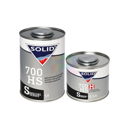 Solid 2K Лак акрил-уретановый 700 HS прозрачный 1л + 0,5л