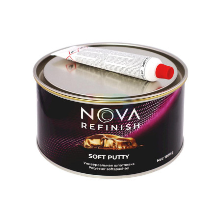 NOVA Шпатлевка универсальная полиэфирная SOFT 1,8 кг (с отвердителем BPO 50 гр)