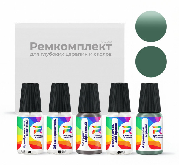 Ремкомплект DAF 1608408-3376, 3376, P5885, 1608408-3376-AA-F - Martin Green для глубоких сколов и царапин с коррозией (Акриловая краска, Солид, Зеленый)