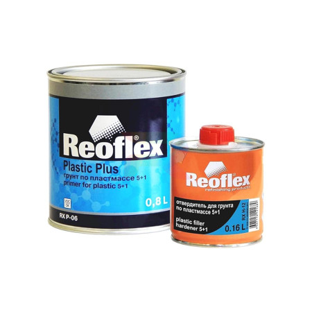 Reoflex Грунт-выравниватель по пласт. 5+1 сер. 0,8л+0,16л-04
