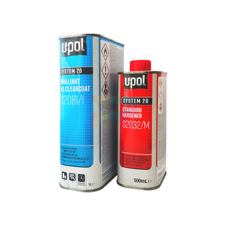 U-POL S2081 Акриловый лак 2К HS Clear 2_1 1 л. с отвердителем 0,5 л. S2032 ( комплект)-04