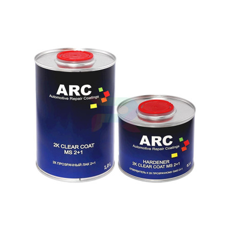 Прозрачный акриловый автомобильный лак ARC 2K MS 2+1 Clear Coat 1 л. с отвердителем 0,5 л. 1