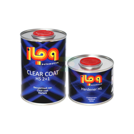 Лак акриловый прозрачный ILPA HS 2+1 Clear Coat 1 л. с отвердителем 0,5 л. 1