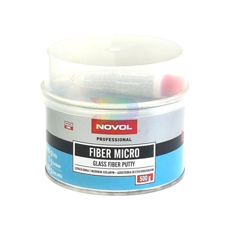 NOVOL Шпатлёвка со стекловолокном FIBER MICRO 0,5кг-03