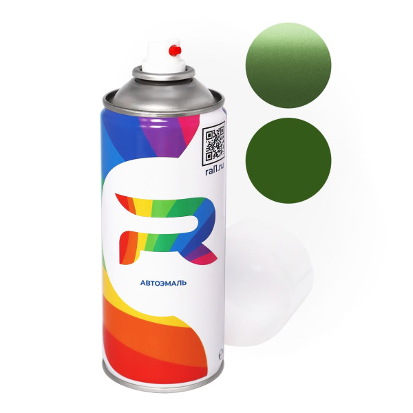 Автоэмаль аэрозольная Daewoo 48U - Brilliant Green (Базовая краска, Двухслойный металлик, Зеленый) баллон 520 мл.