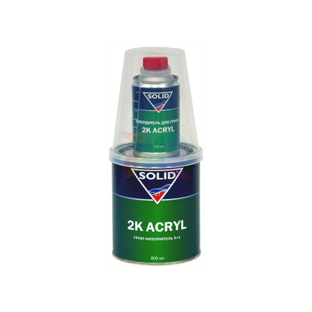 SOLID 2К ACRYL Грунт 5+1 белый 800мл.+ 160мл отв-02