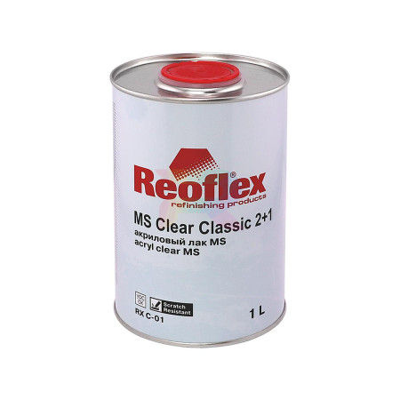 Лак акриловый Reoflex MS 2+1 Clear Classic 1 л. с отвердителем 0,5 л. 3