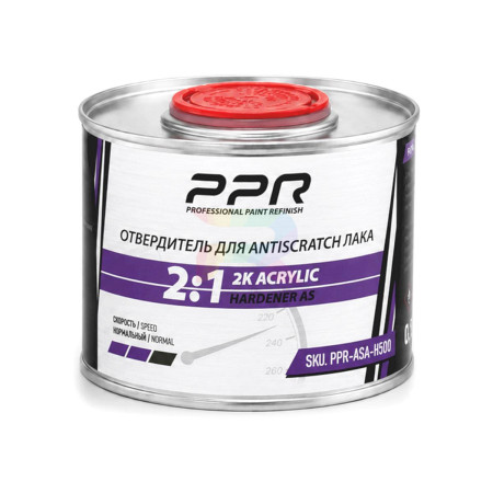Глянцевый акриловый лак против царапин PPR 2K ANTISCRATCH 1 л. с отвердителем 0,5 л. 5