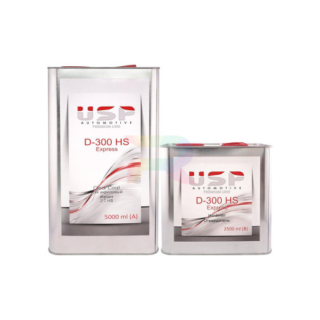 USP Прозрачный лак D-300 HS Express 5л+2,5л-04